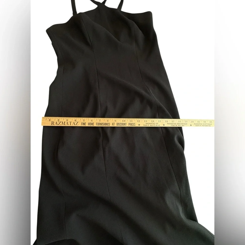 Dress The Population Dress Black Halter Straps Mermaid Whimsy Dark Romantic